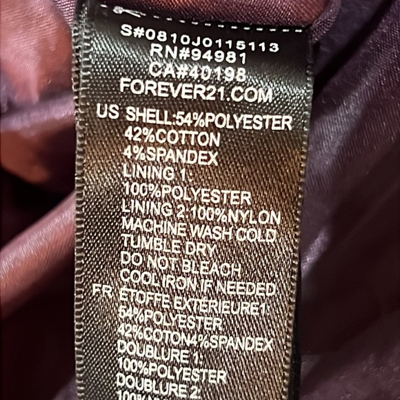 Forever 21 Fit & Flare Mini Dress Purple L Eggplant Bow Girly Y2K Party NWT - Picture 12 of 15